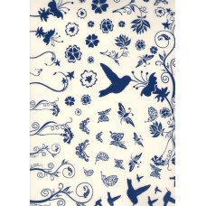 Ref. 78635 - DCQ. FLORES E PASSAROS AZUL MARINHO 2165/050